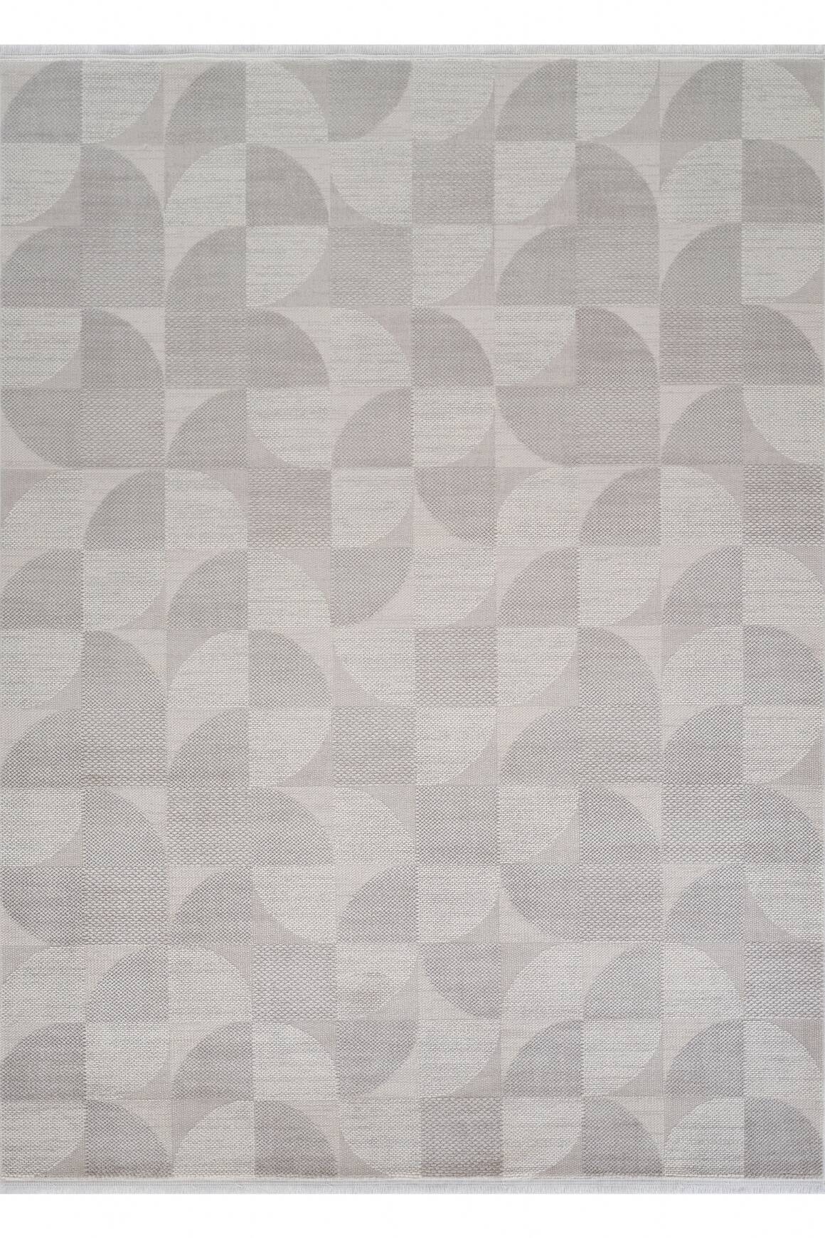 Truva 6621 Gri - Akrilik Dokuma Halı | Modern Salon Halısı